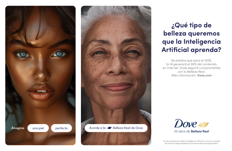 Dove se compromete a no utilizar IA para representar a mujeres reales en publicidades.